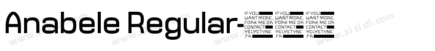 Anabele Regular字体转换
